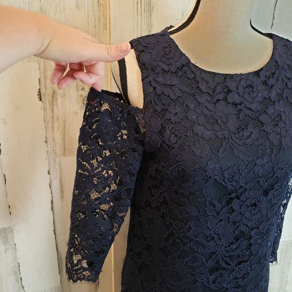 Jude Connally Natalie Lace Cold Shoulder Dress Sz S - Picture 2 of 8